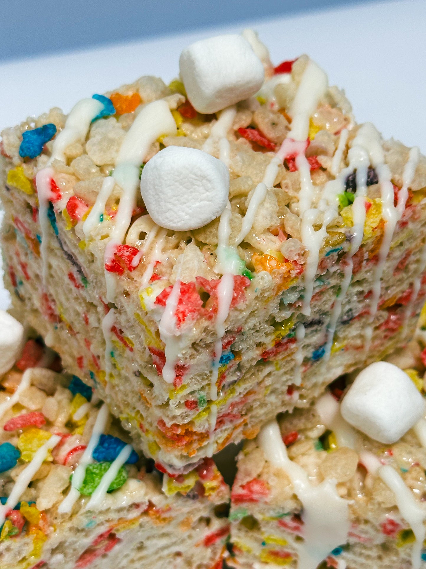 Gourmet fruity pebbles rice crispy treat