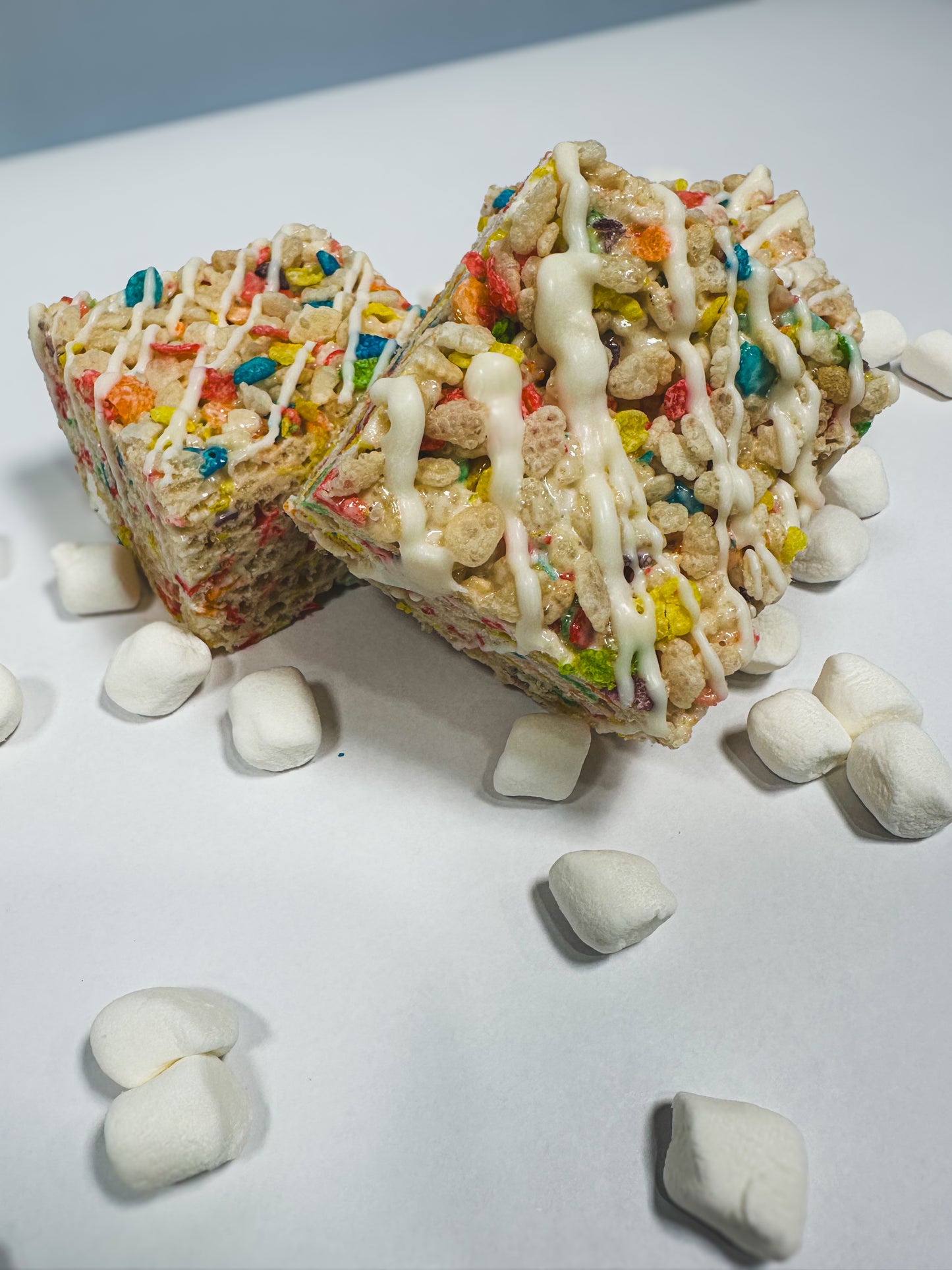 Gourmet fruity pebbles rice crispy treat