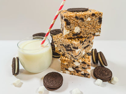 Cookies and cream gourmet rice crispy treat 6-pack