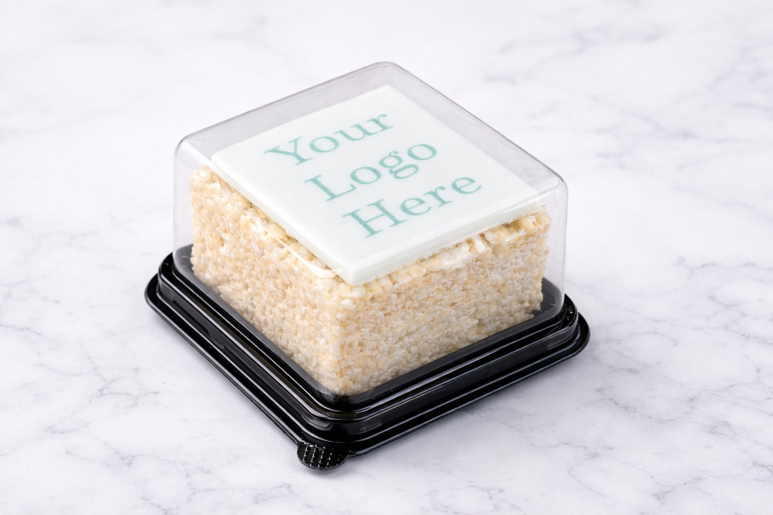 Gourmet Rice Crispy treat with custom topper fondant and edible ink