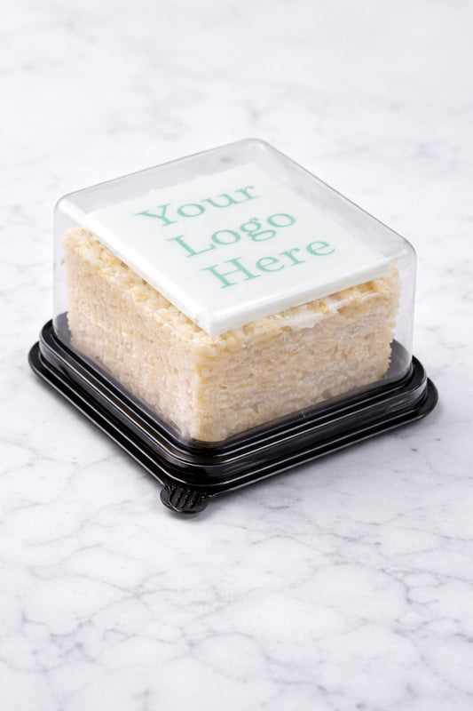 Rice Crispy treats with Custom fondant topper and edible ink
