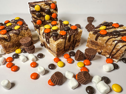 Peanut butter cup gourmet rice crispy treat 6-pack
